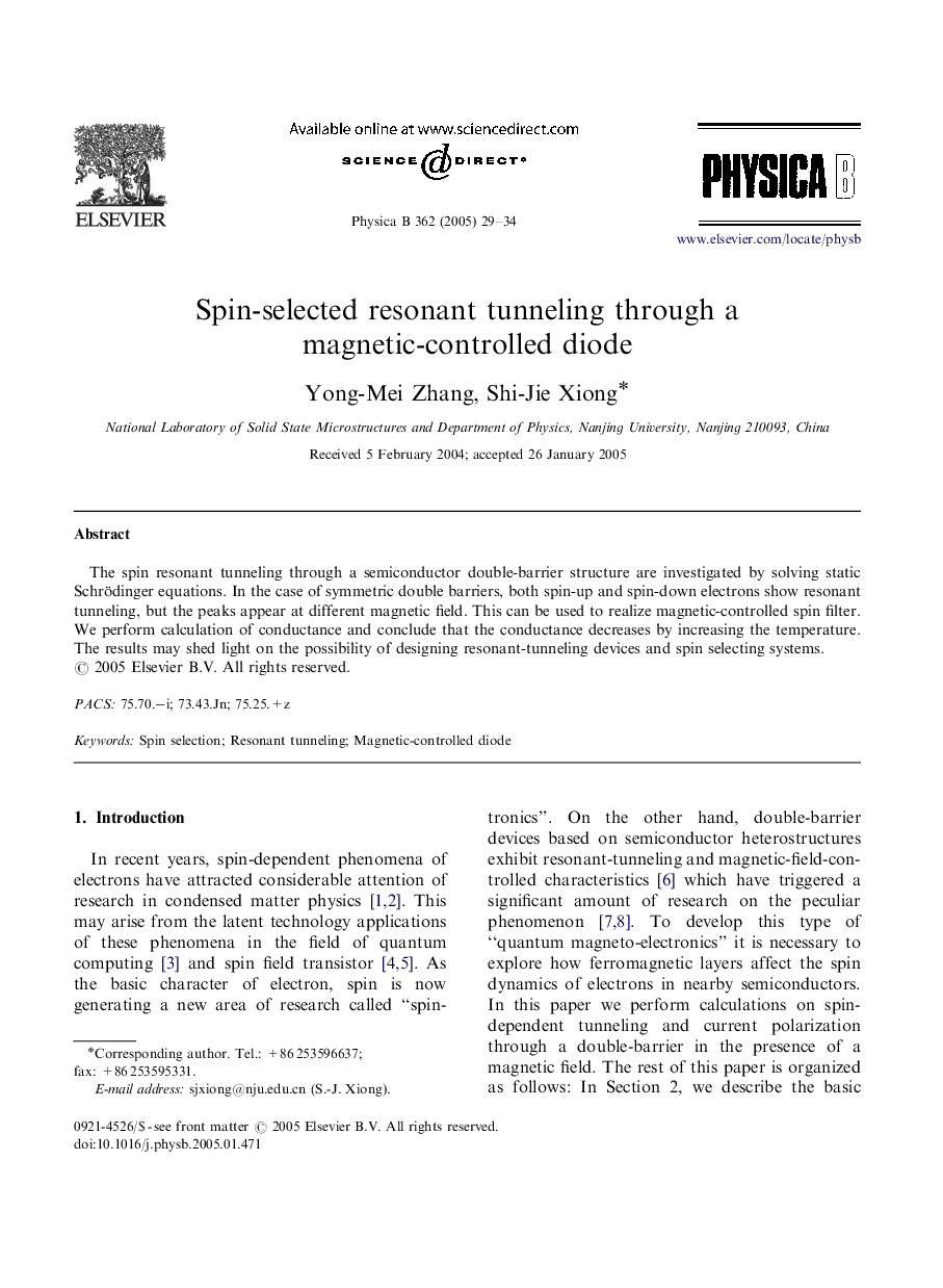 Spin-selected resonant tunneling through a magnetic-controlled diode