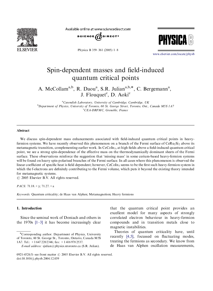 Spin-dependent masses and field-induced quantum critical points