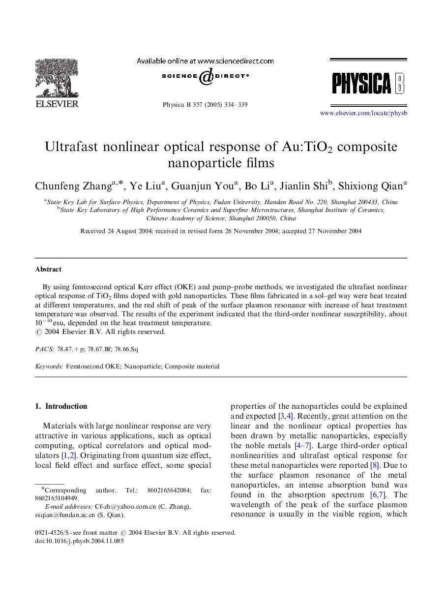 Ultrafast nonlinear optical response of Au:TiO2 composite nanoparticle films