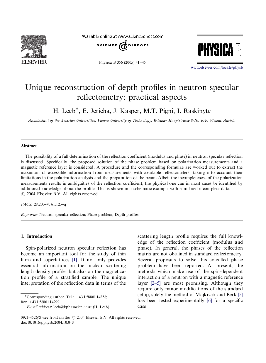Unique reconstruction of depth profiles in neutron specular reflectometry: practical aspects
