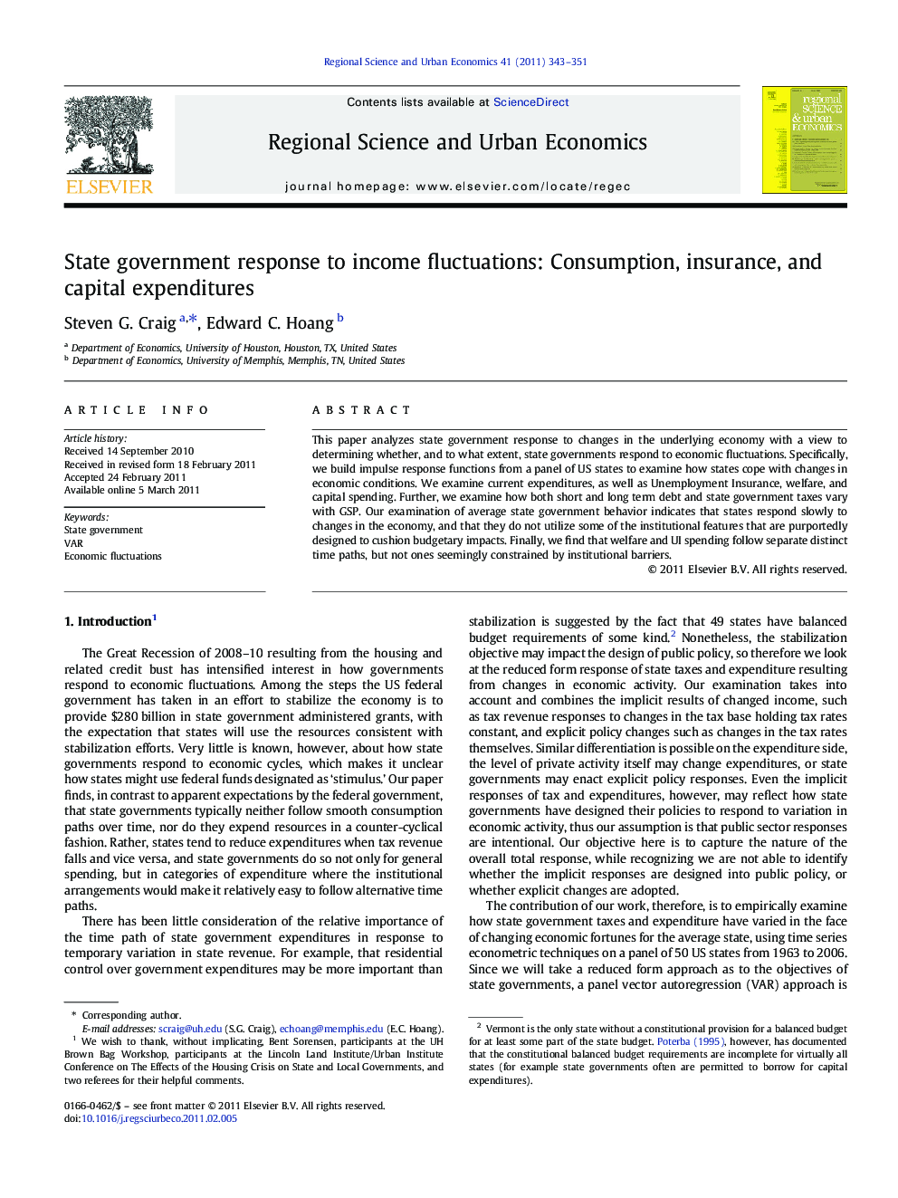 State government response to income fluctuations: Consumption, insurance, and capital expenditures