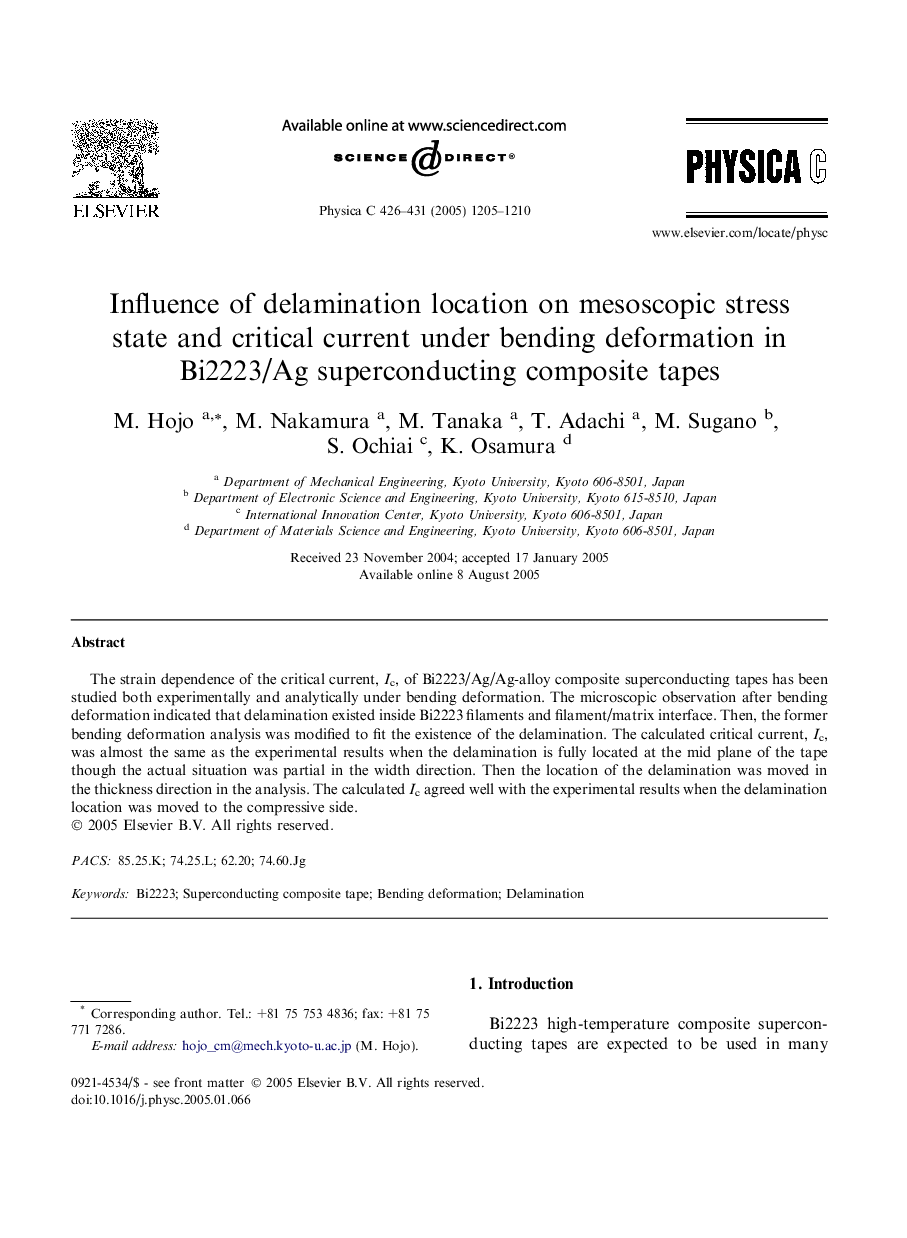 Influence of delamination location on mesoscopic stress state and critical current under bending deformation in Bi2223/Ag superconducting composite tapes