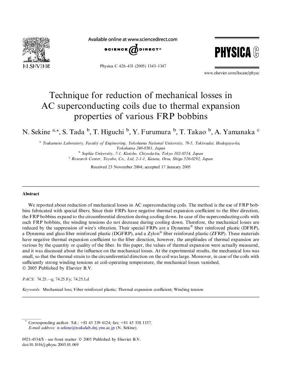 Technique for reduction of mechanical losses in AC superconducting coils due to thermal expansion properties of various FRP bobbins