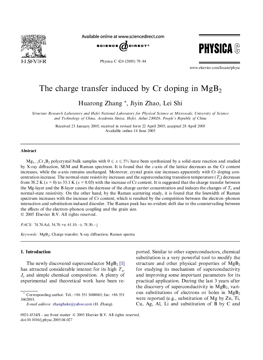 The charge transfer induced by Cr doping in MgB2