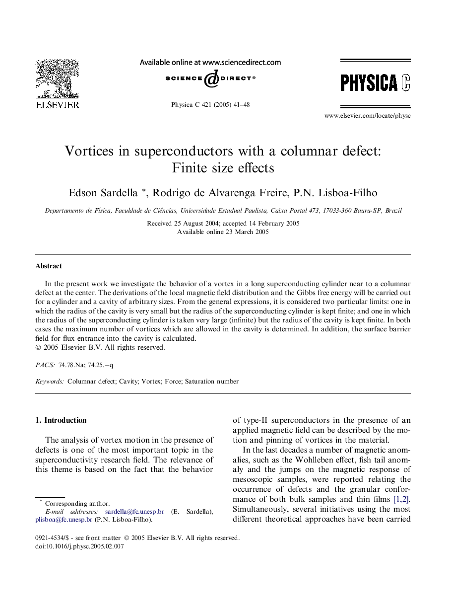 Vortices in superconductors with a columnar defect: Finite size effects