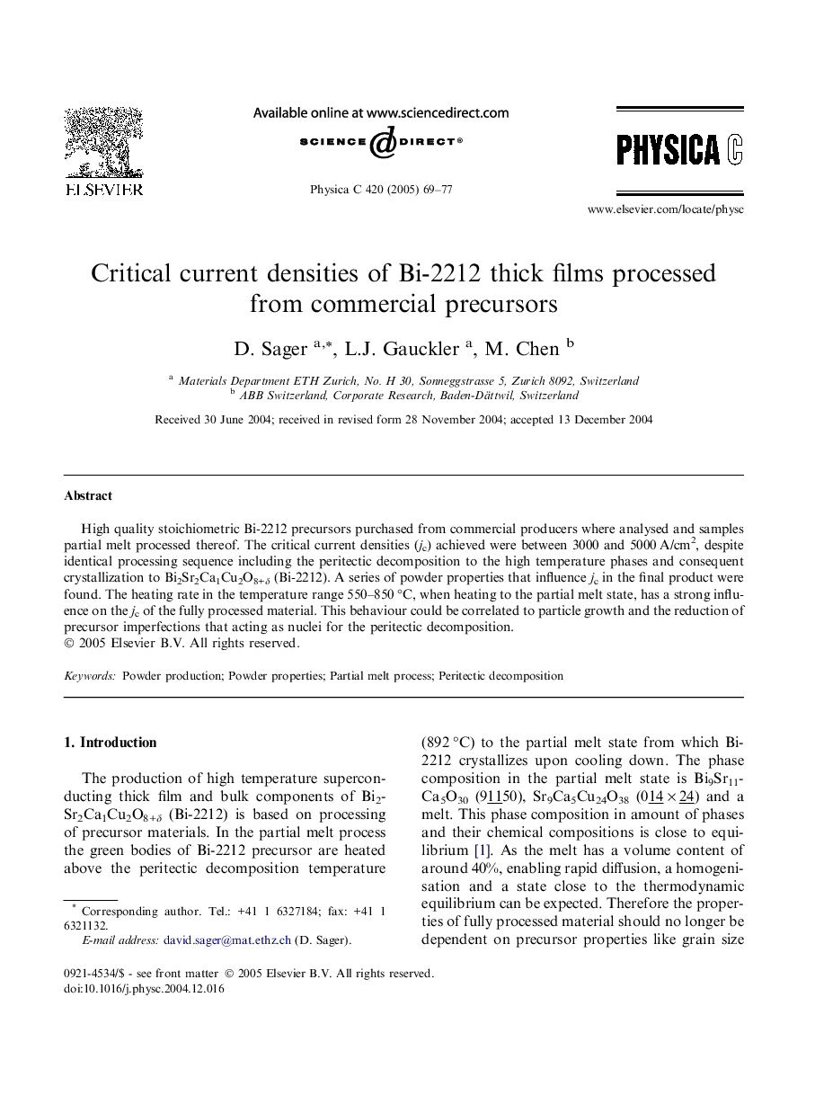 Critical current densities of Bi-2212 thick films processed from commercial precursors