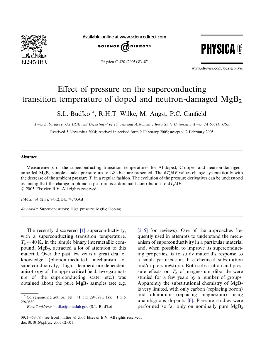 Effect of pressure on the superconducting transition temperature of doped and neutron-damaged MgB2