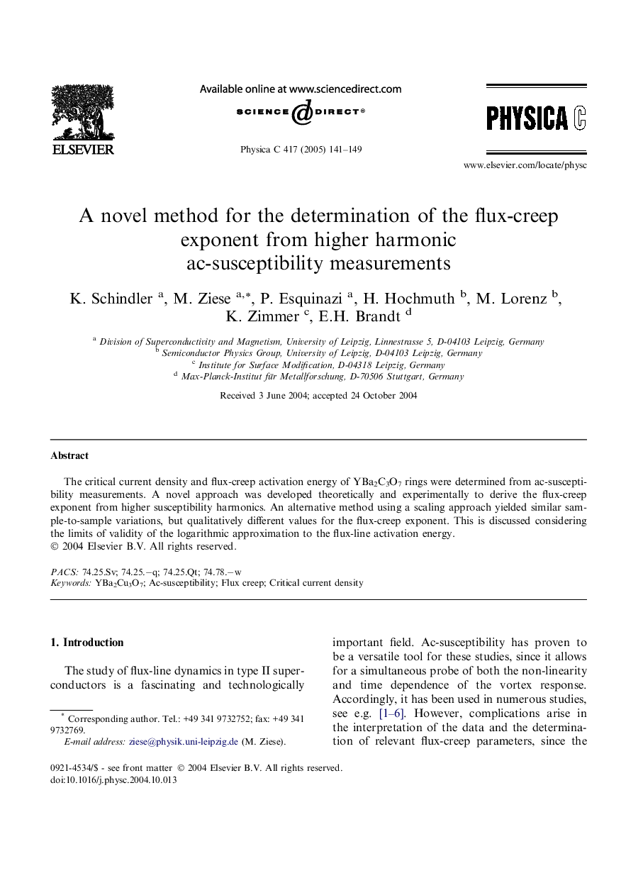 A novel method for the determination of the flux-creep exponent from higher harmonic ac-susceptibility measurements