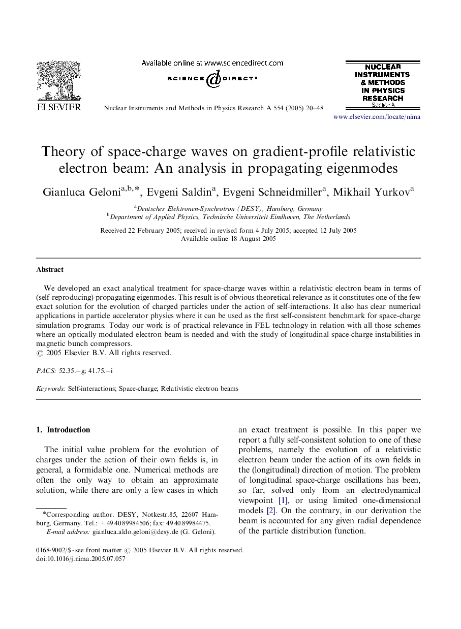 Theory of space-charge waves on gradient-profile relativistic electron beam: An analysis in propagating eigenmodes