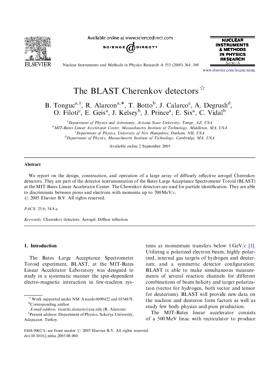 The BLAST Cherenkov detectors