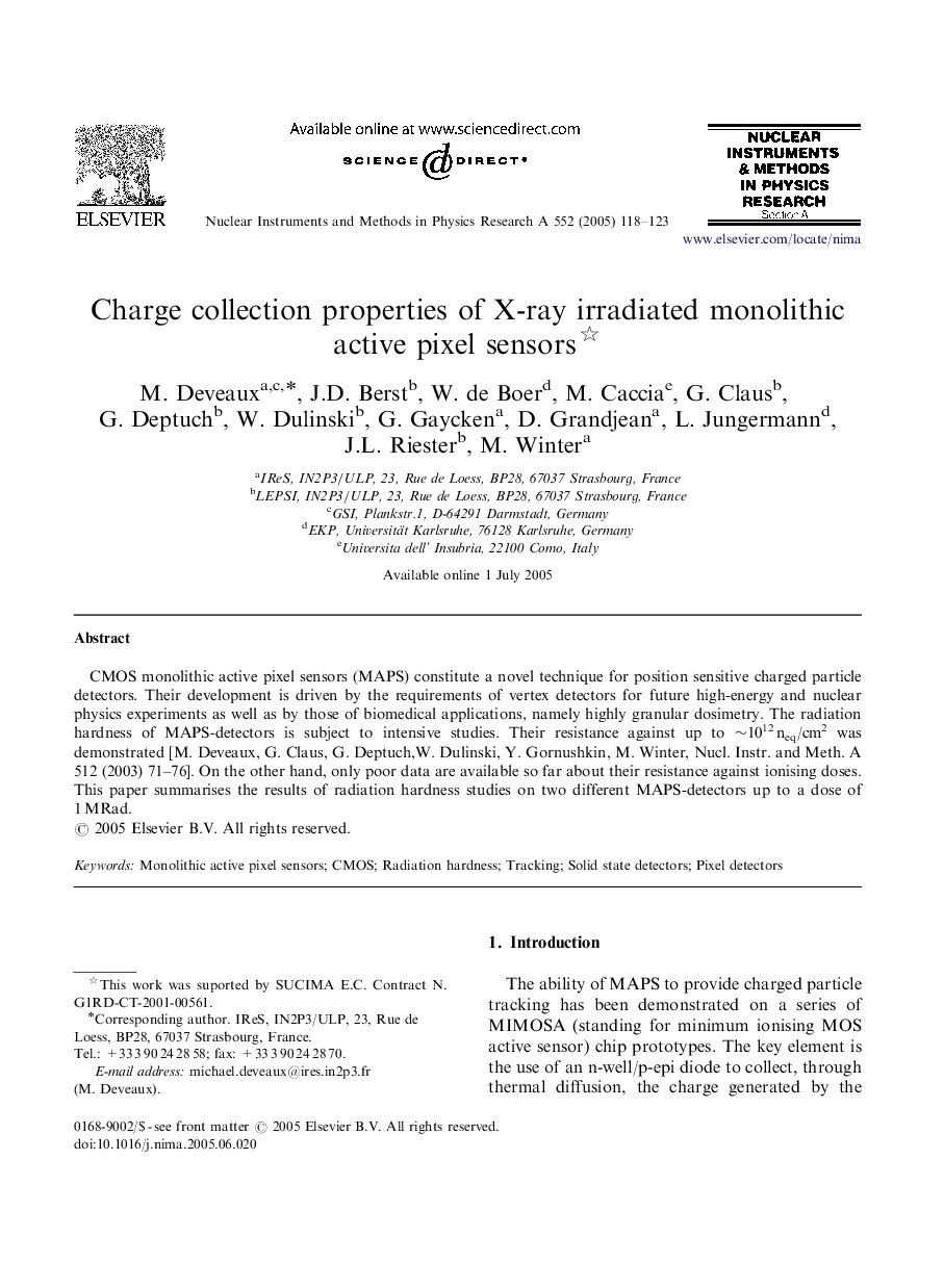 Charge collection properties of X-ray irradiated monolithic active pixel sensors