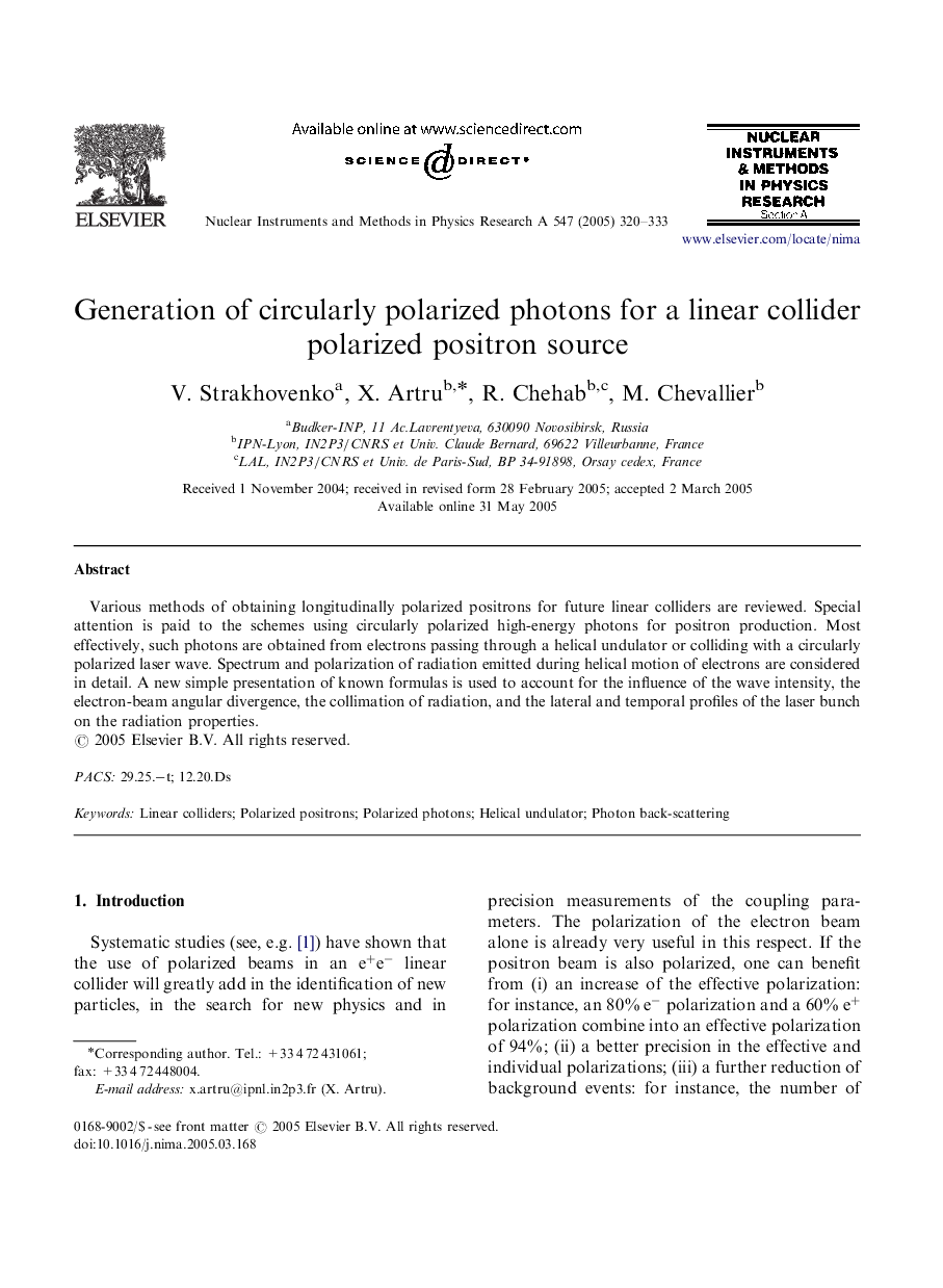 Generation of circularly polarized photons for a linear collider polarized positron source