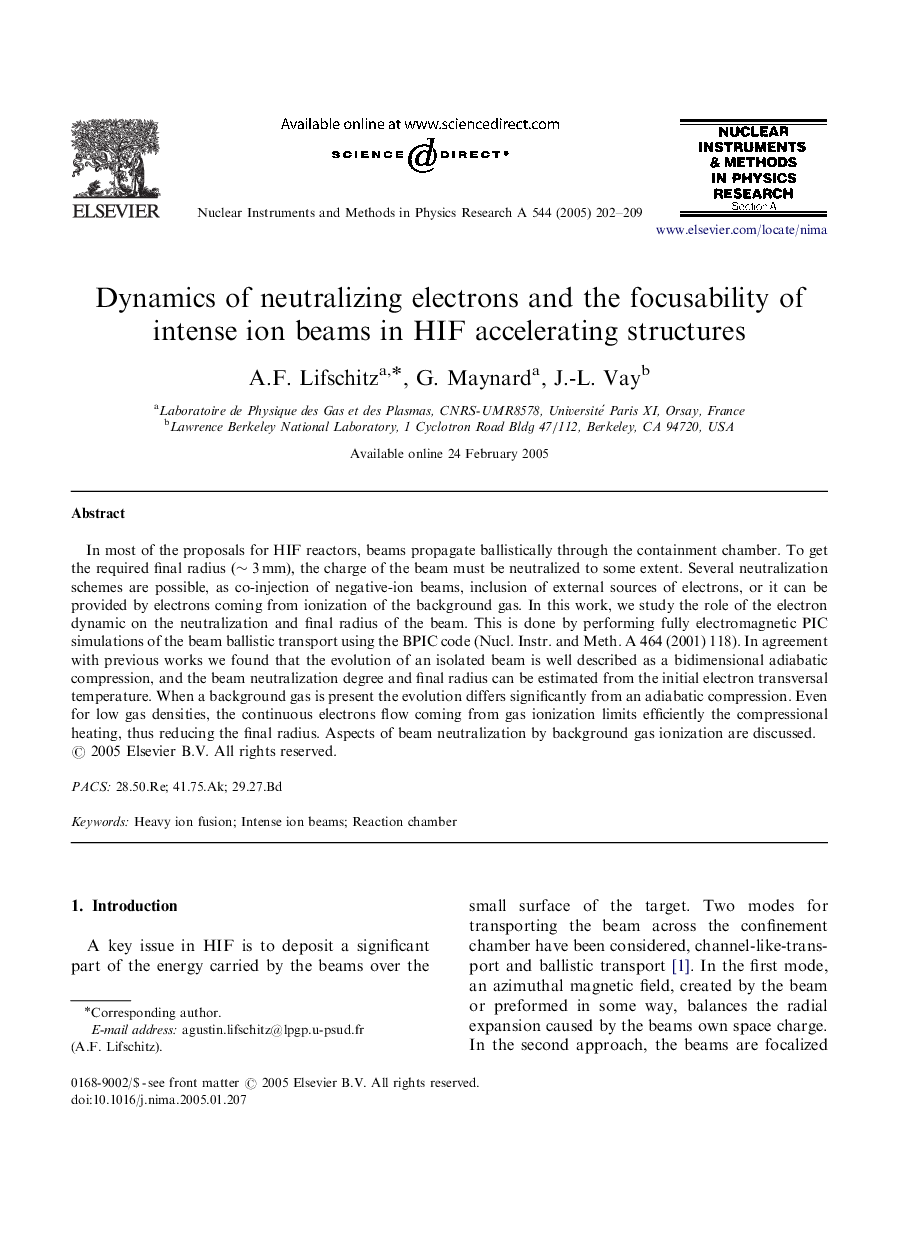 Dynamics of neutralizing electrons and the focusability of intense ion beams in HIF accelerating structures