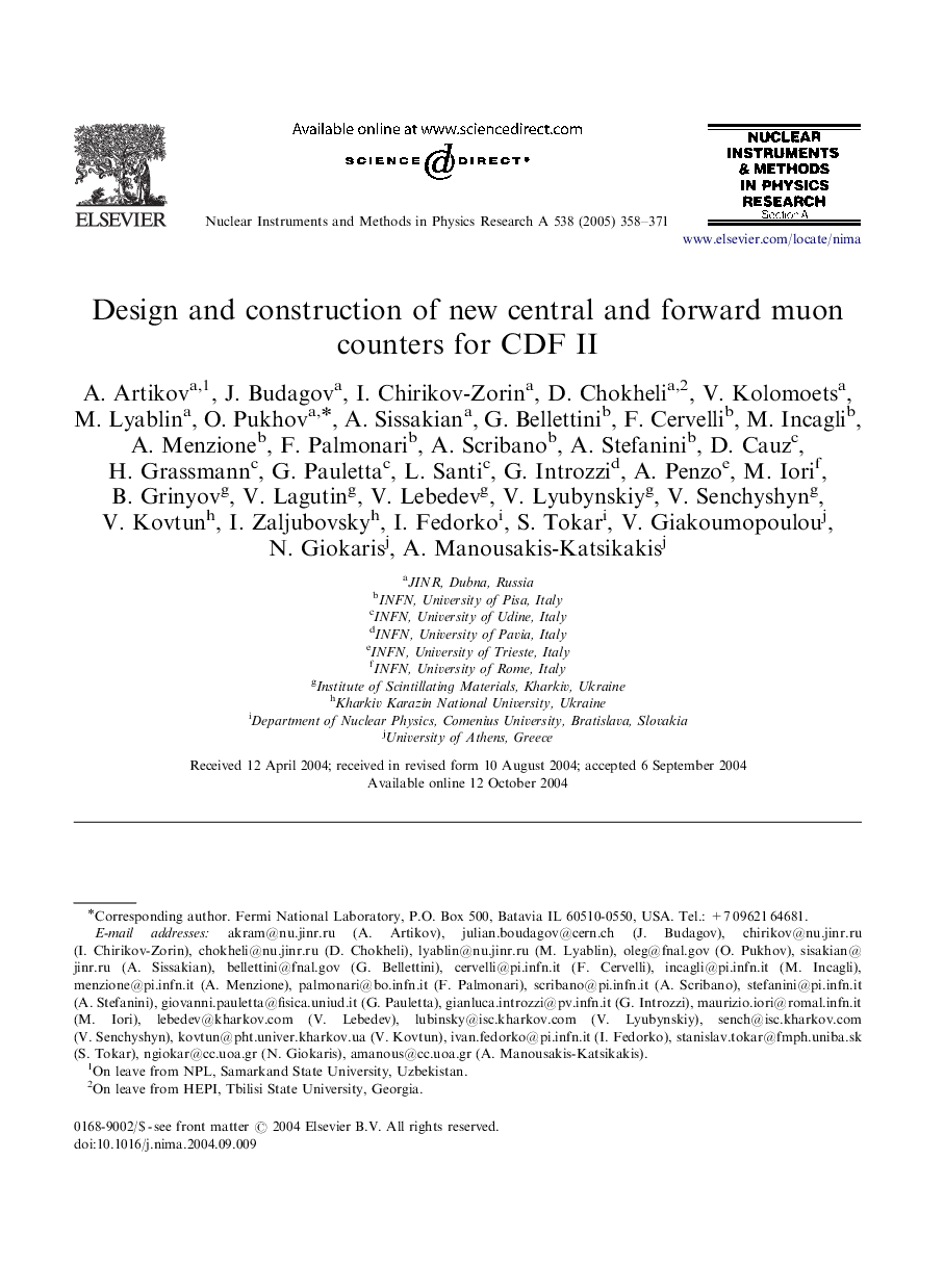 Design and construction of new central and forward muon counters for CDF II