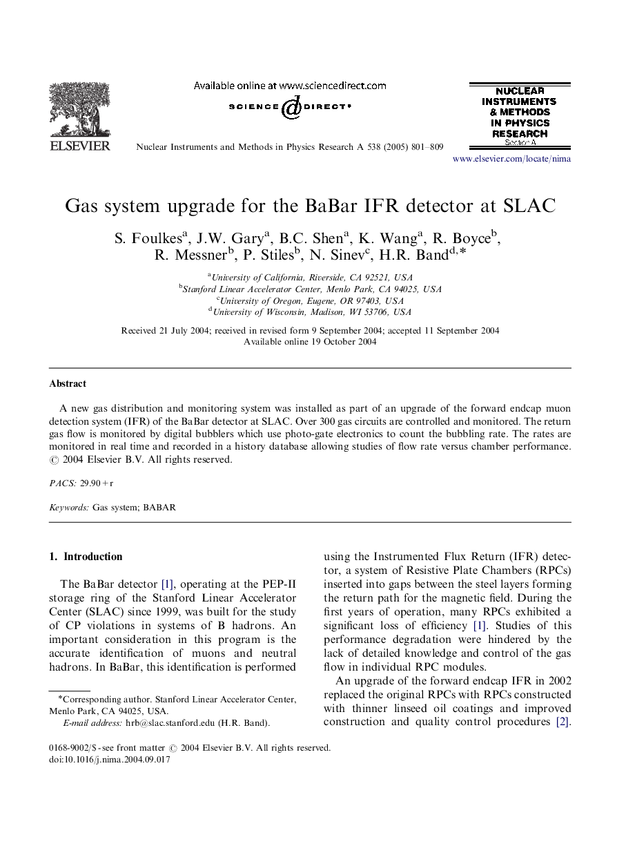 Gas system upgrade for the BaBar IFR detector at SLAC