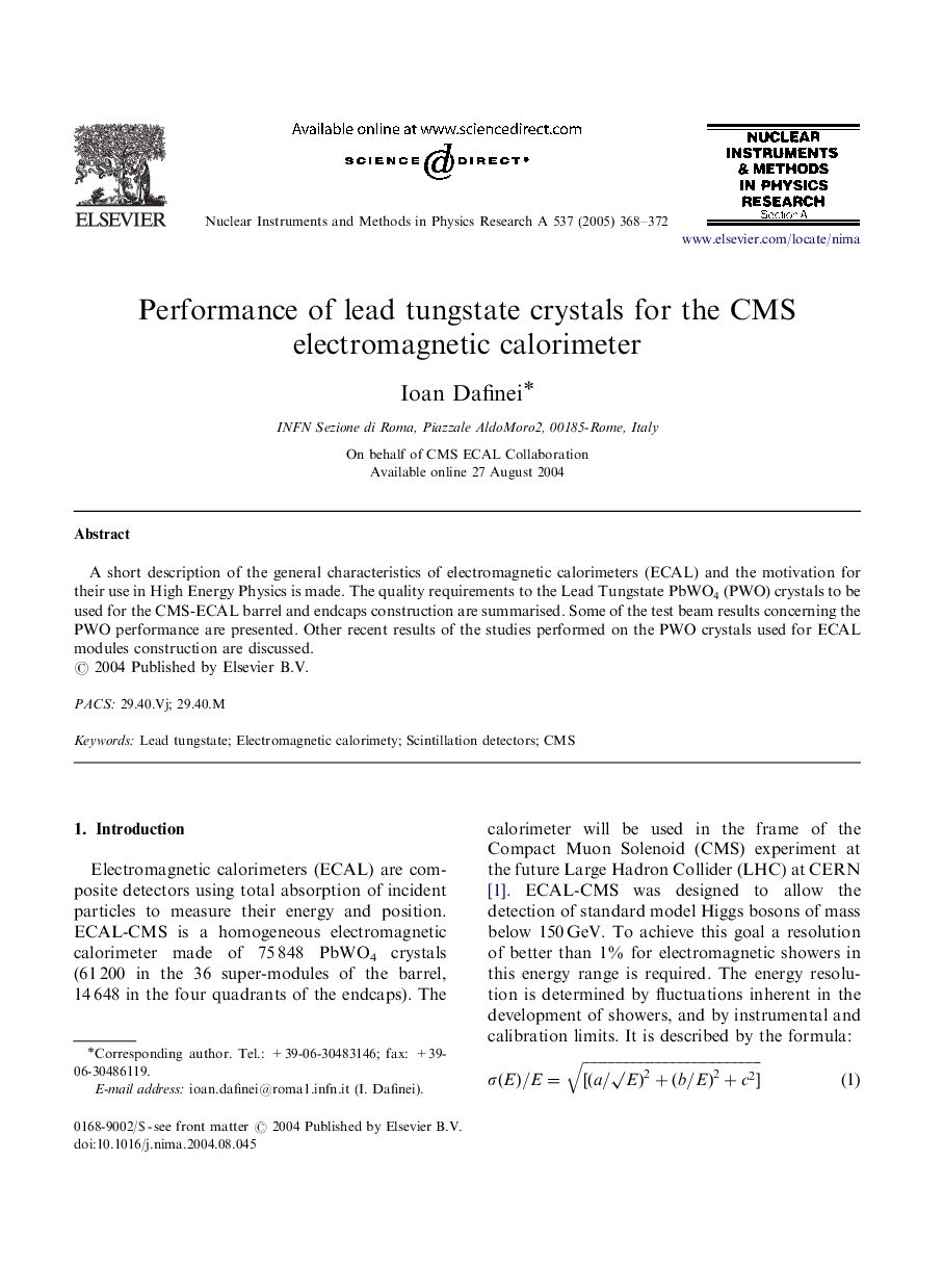 Performance of lead tungstate crystals for the CMS electromagnetic calorimeter