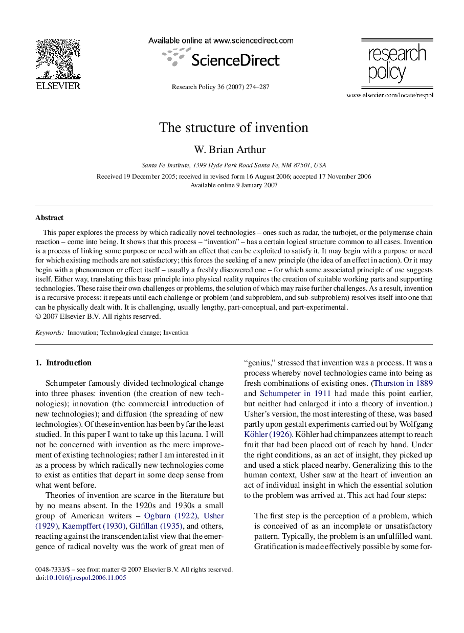 The structure of invention