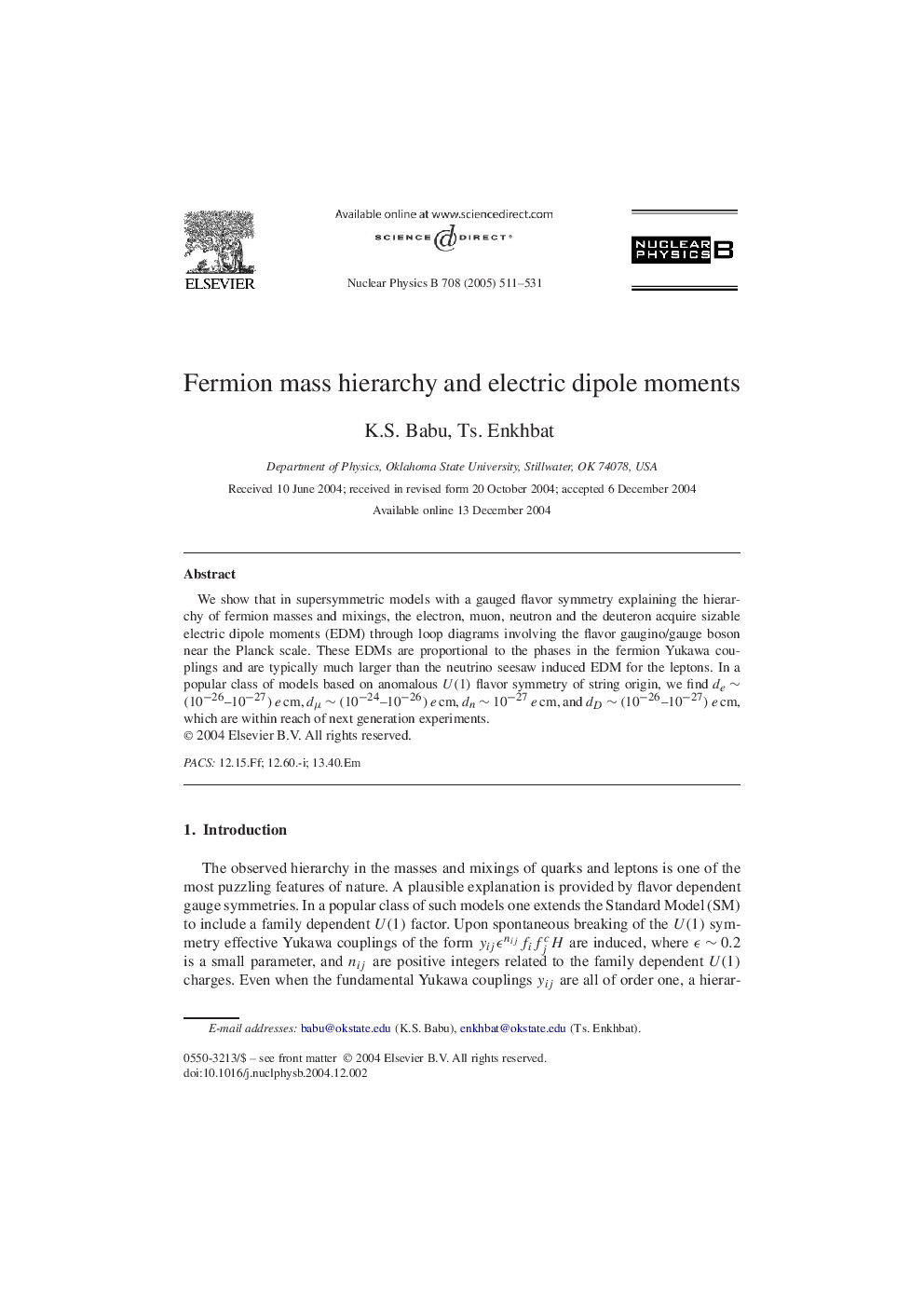 Fermion mass hierarchy and electric dipole moments