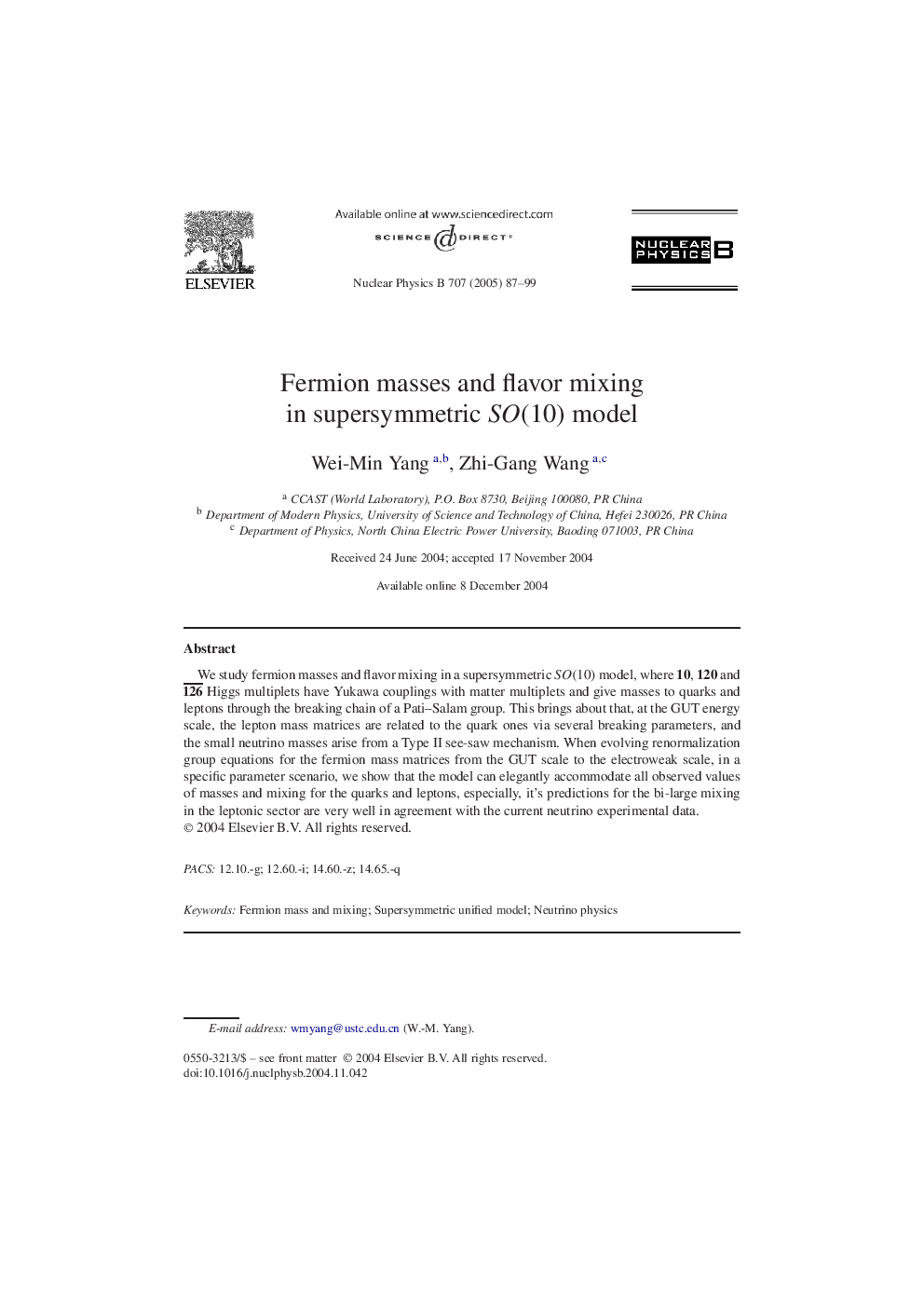 Fermion masses and flavor mixing in supersymmetric SO(10) model