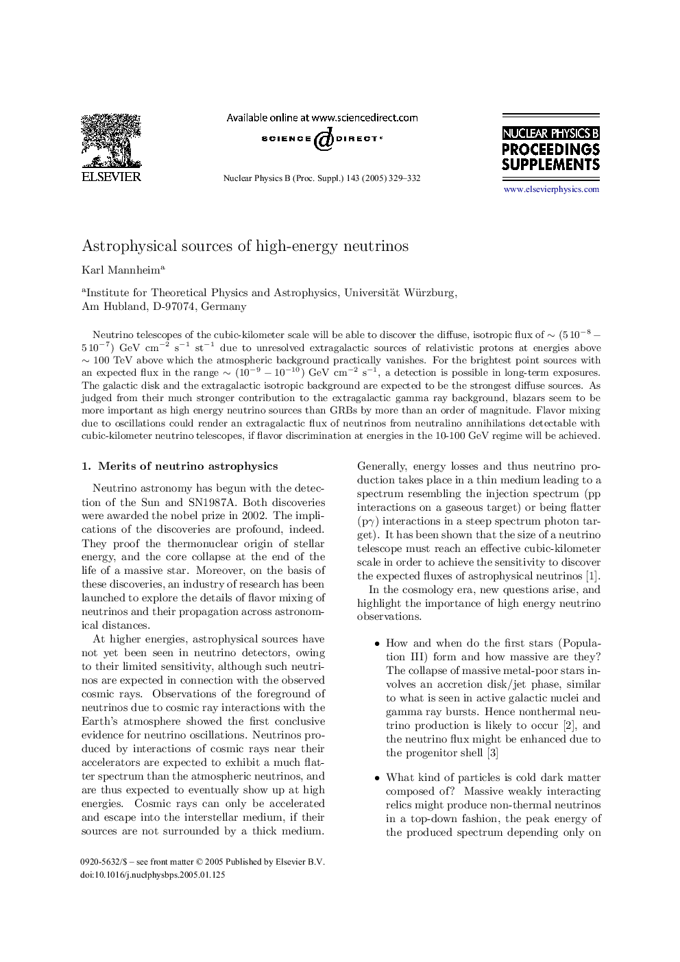 Astrophysical sources of high-energy neutrinos