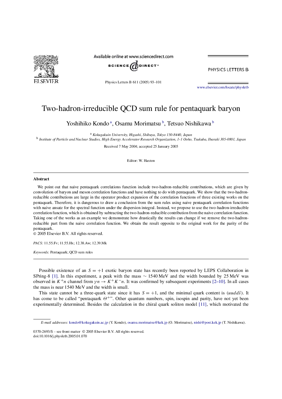 Two-hadron-irreducible QCD sum rule for pentaquark baryon