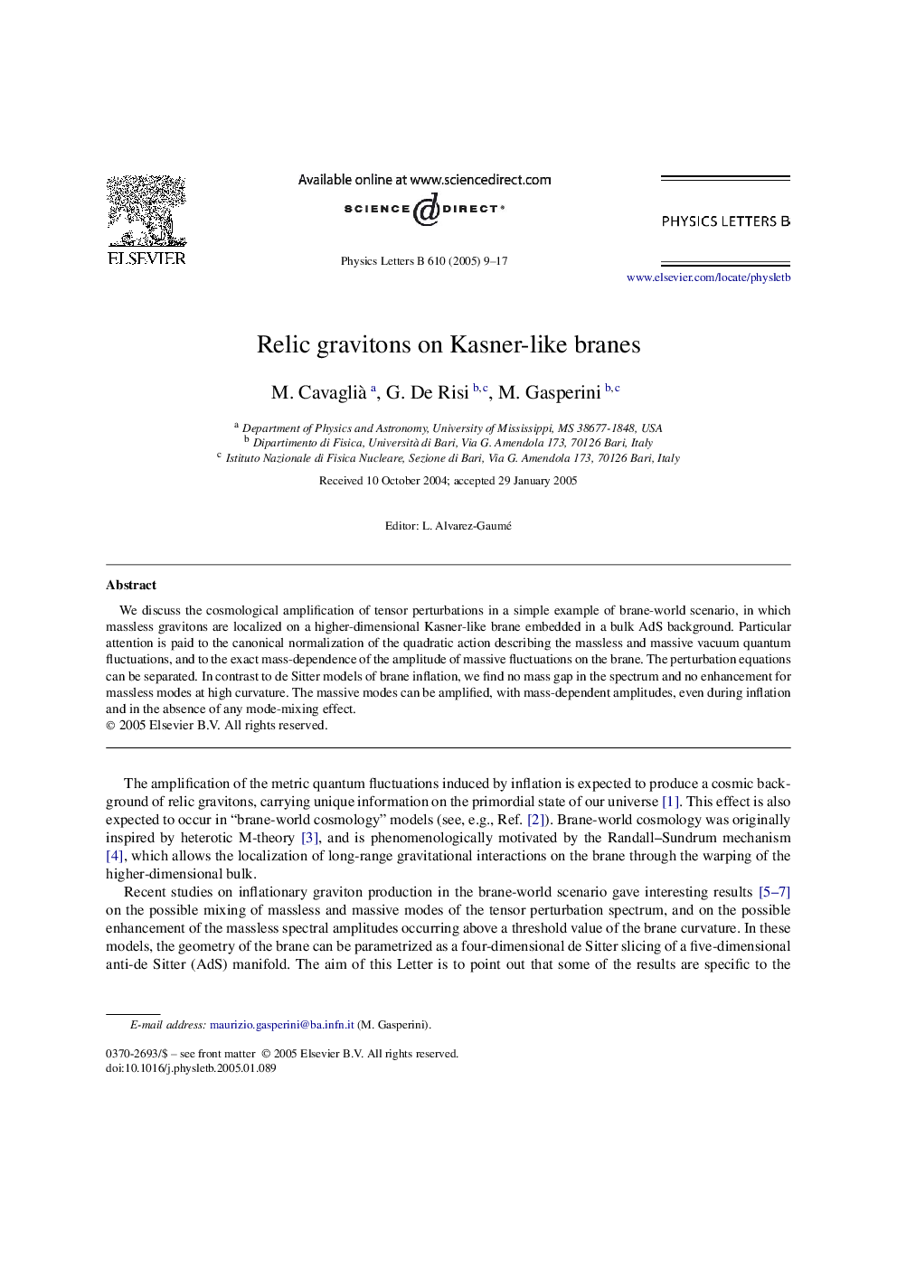 Relic gravitons on Kasner-like branes