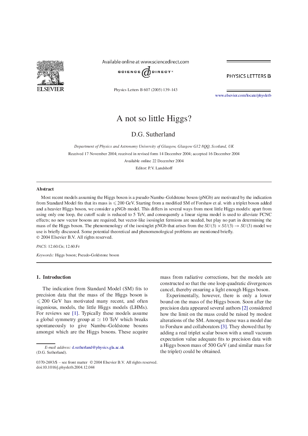 A not so little Higgs?