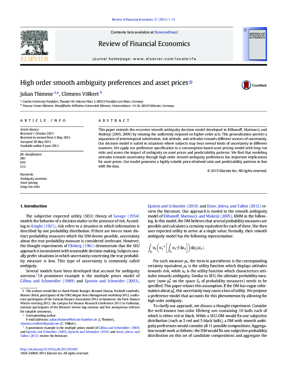 High order smooth ambiguity preferences and asset prices 