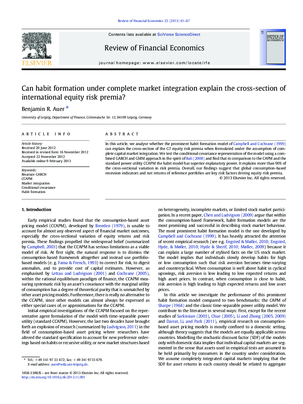 Can habit formation under complete market integration explain the cross-section of international equity risk premia?