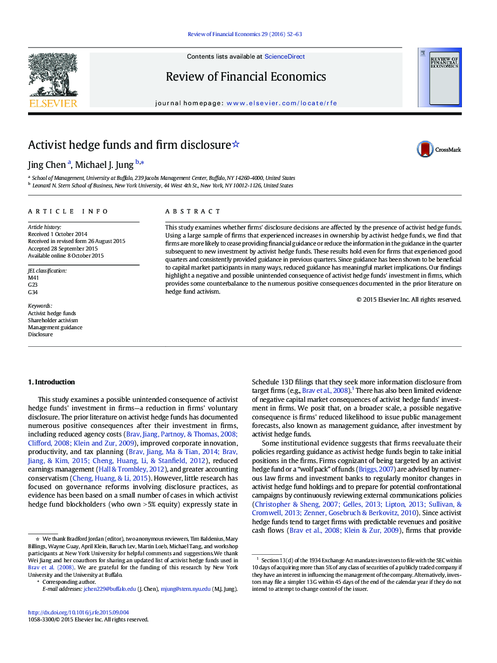 Activist hedge funds and firm disclosure 