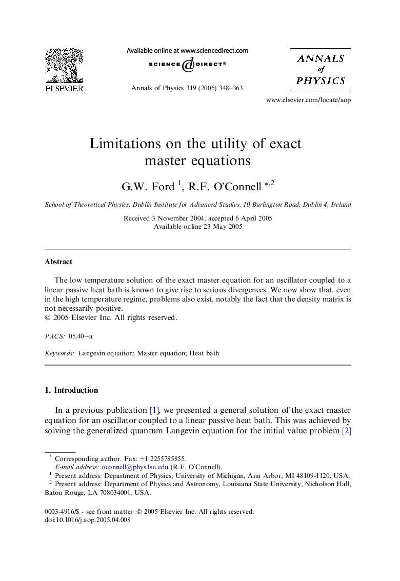 Limitations on the utility of exact master equations