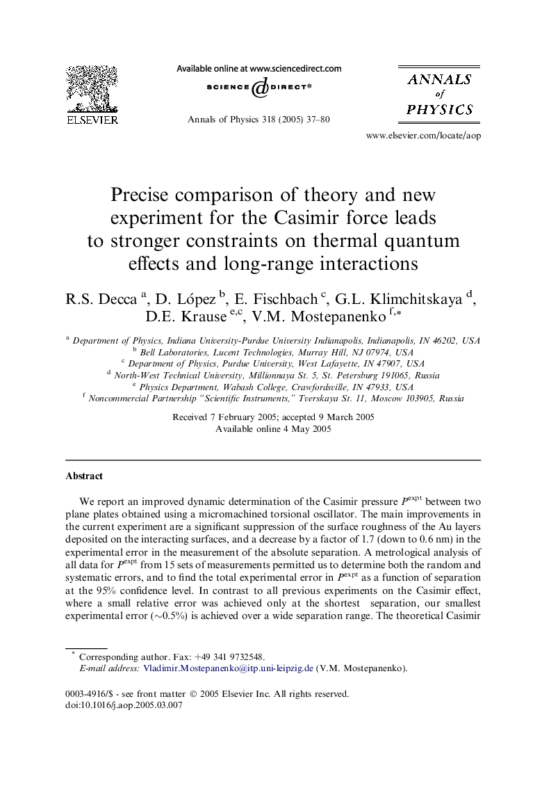 Precise comparison of theory and new experiment for the Casimir force leads to stronger constraints on thermal quantum effects and long-range interactions