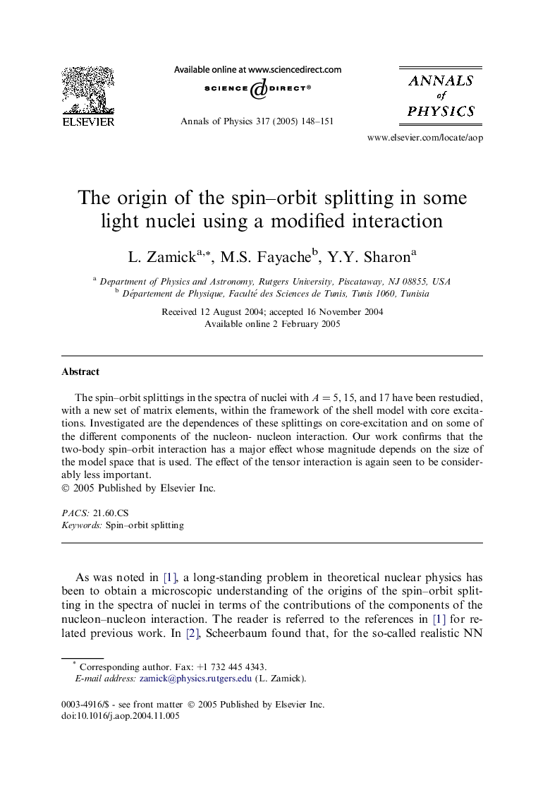 The origin of the spin-orbit splitting in some light nuclei using a modified interaction