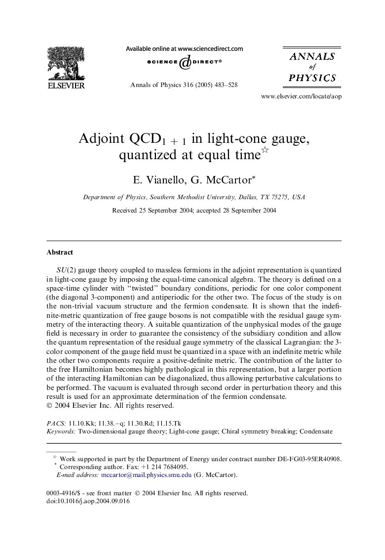 Adjoint QCD1Â +Â 1 in light-cone gauge, quantized at equal time