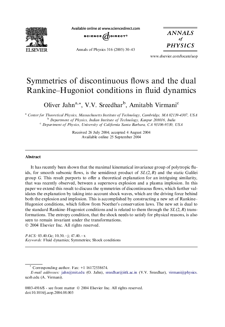 Symmetries of discontinuous flows and the dual Rankine-Hugoniot conditions in fluid dynamics