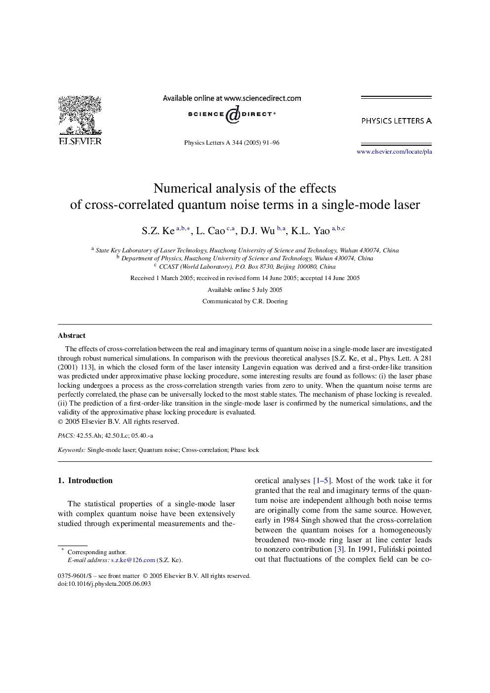 Numerical analysis of the effects of cross-correlated quantum noise terms in a single-mode laser