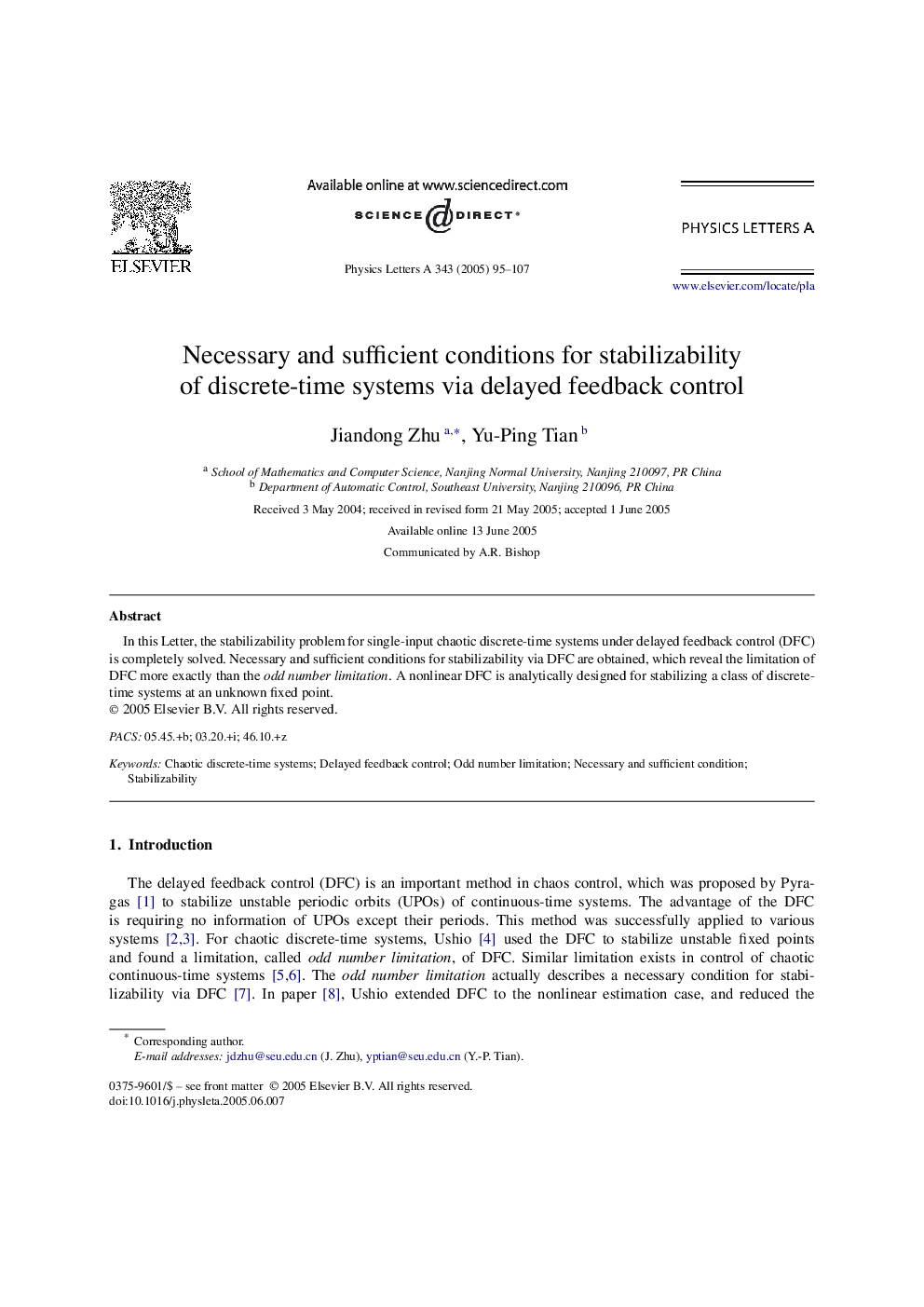 Necessary and sufficient conditions for stabilizability of discrete-time systems via delayed feedback control