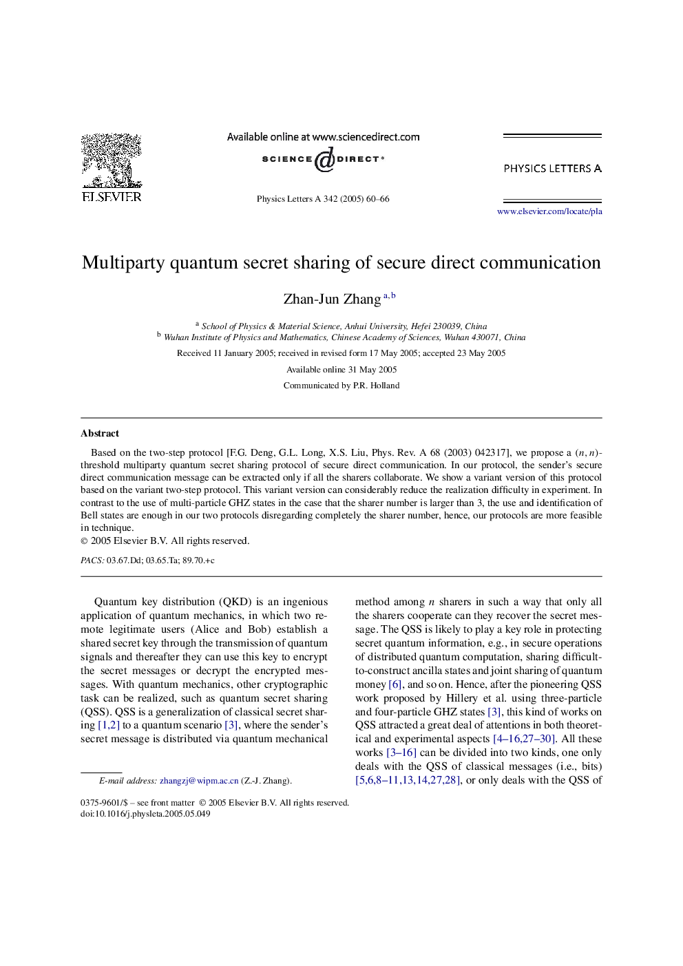 Multiparty quantum secret sharing of secure direct communication