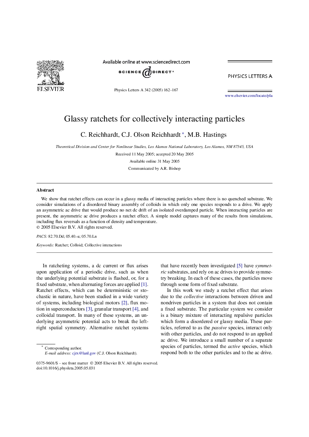 Glassy ratchets for collectively interacting particles