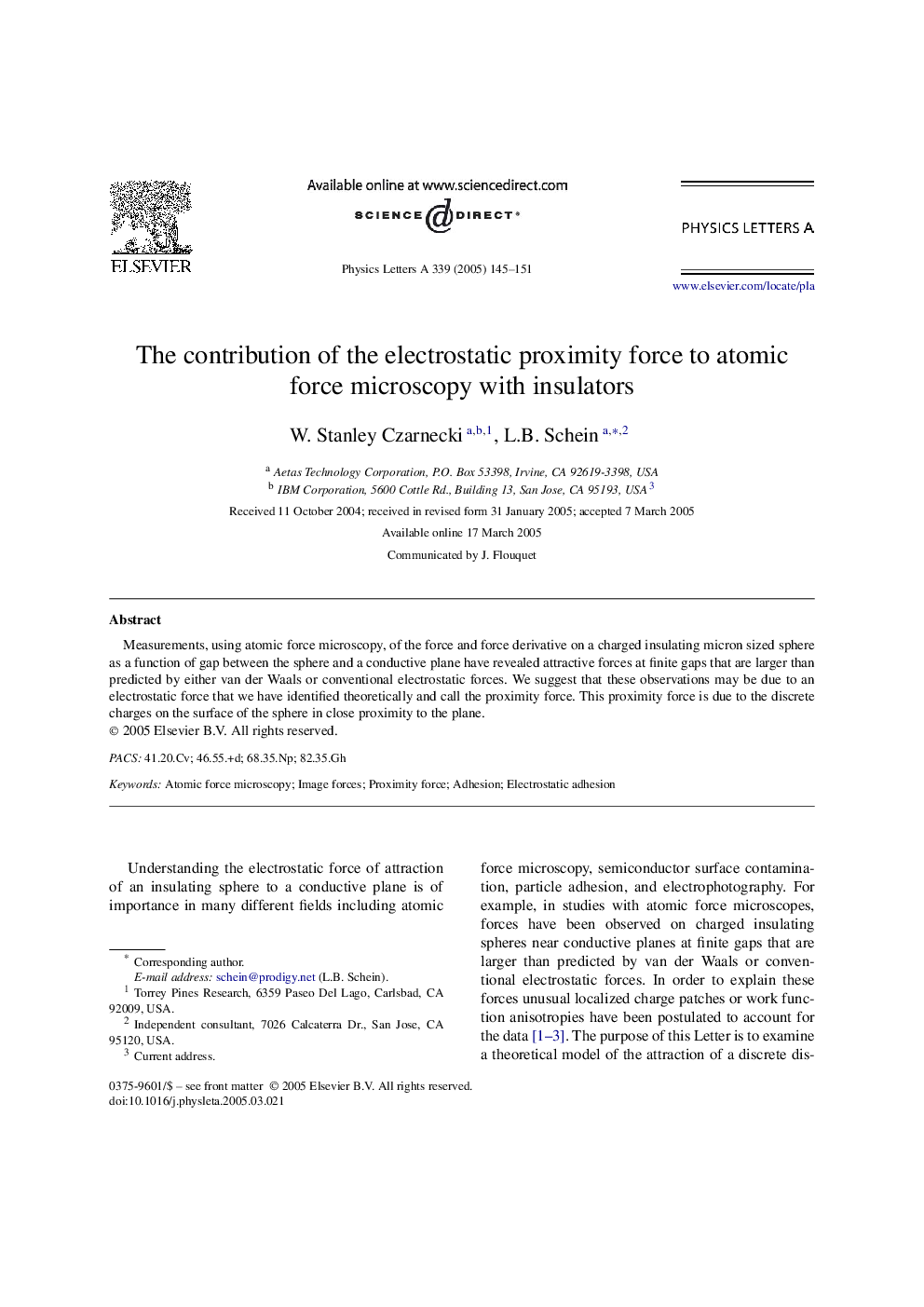 The contribution of the electrostatic proximity force to atomic force microscopy with insulators