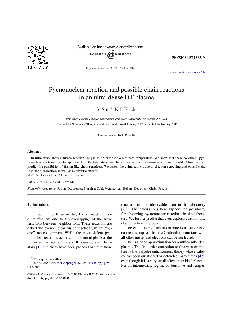 Pycnonuclear reaction and possible chain reactions in an ultra-dense DT plasma