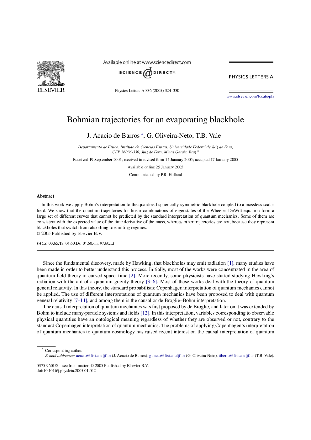 Bohmian trajectories for an evaporating blackhole