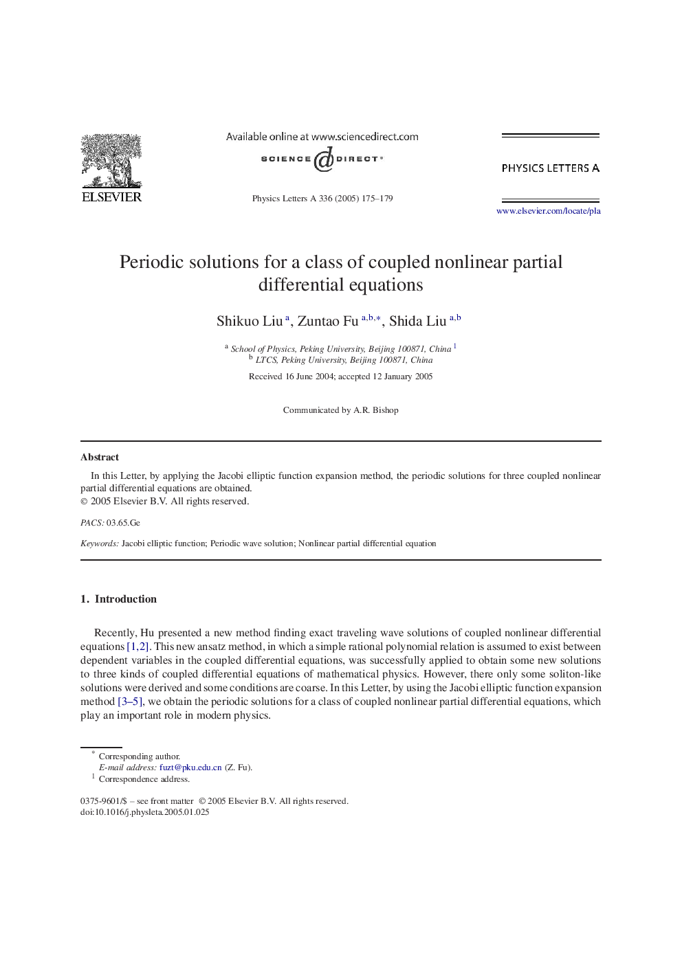 Periodic solutions for a class of coupled nonlinear partial differential equations