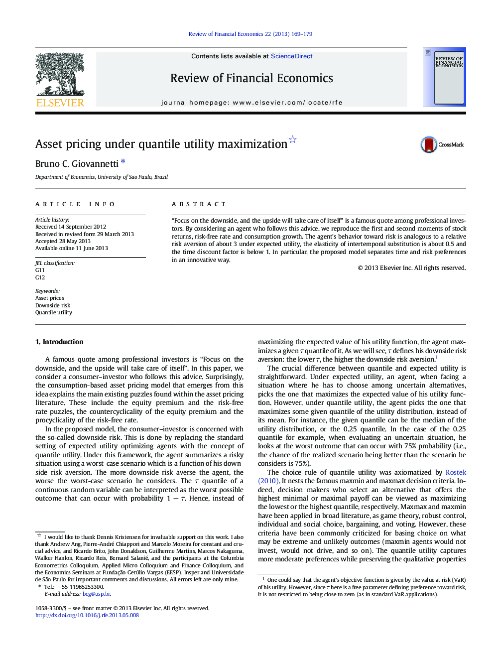 Asset pricing under quantile utility maximization 