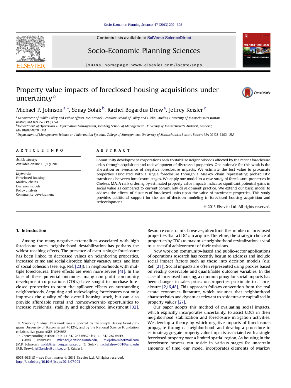 Property value impacts of foreclosed housing acquisitions under uncertainty 