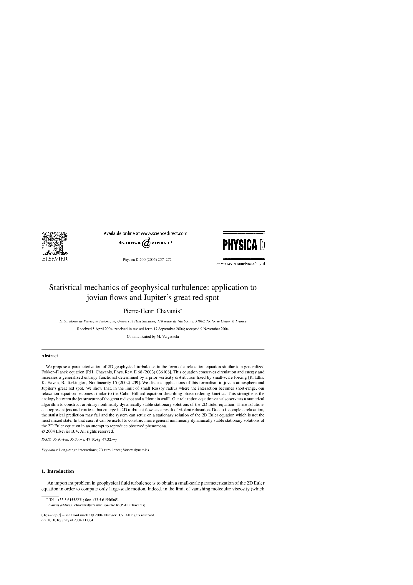 Statistical mechanics of geophysical turbulence: application to jovian flows and Jupiter's great red spot