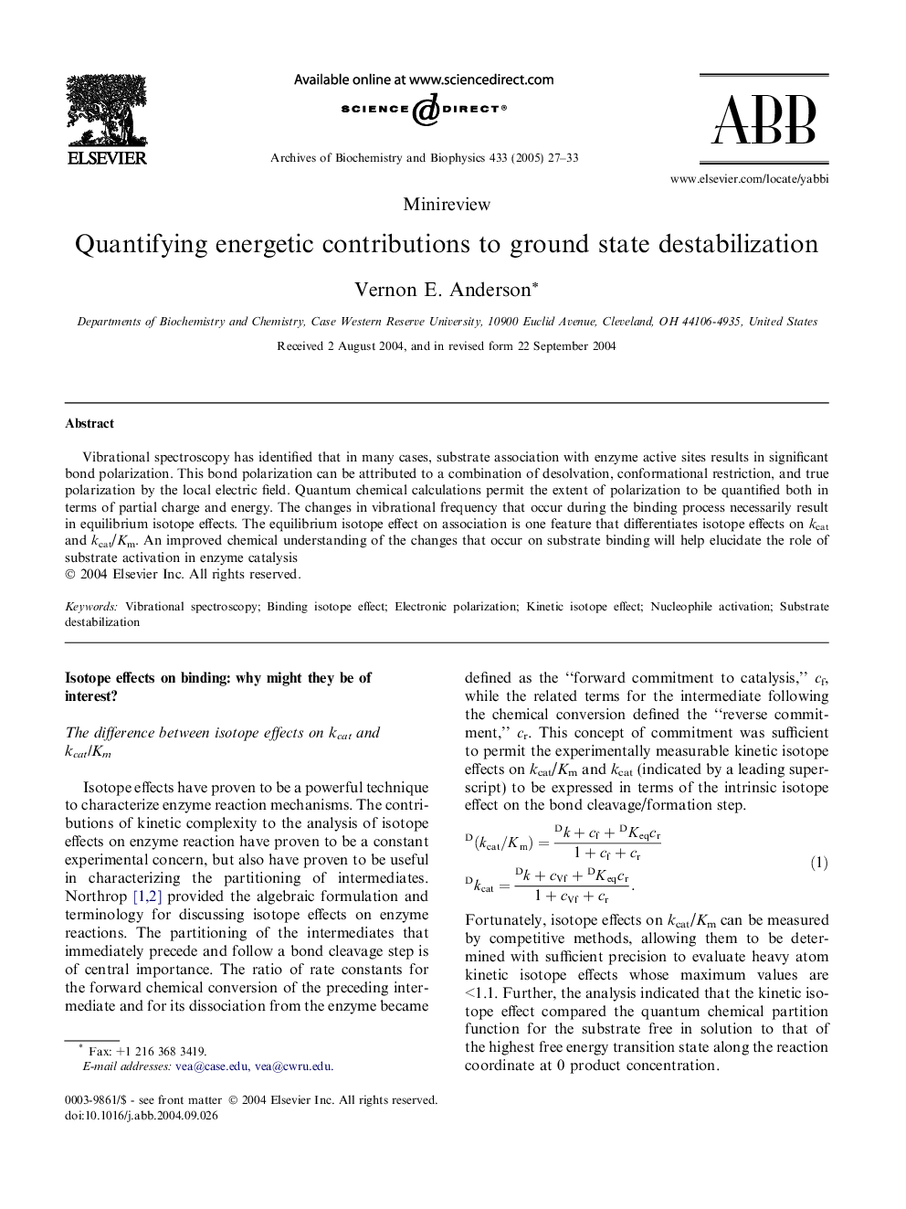 Quantifying energetic contributions to ground state destabilization