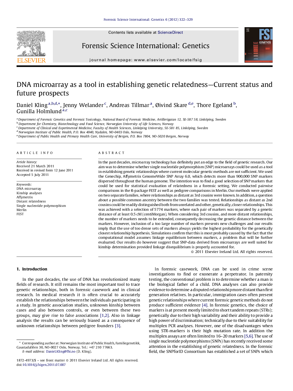 DNA microarray as a tool in establishing genetic relatedness—Current status and future prospects