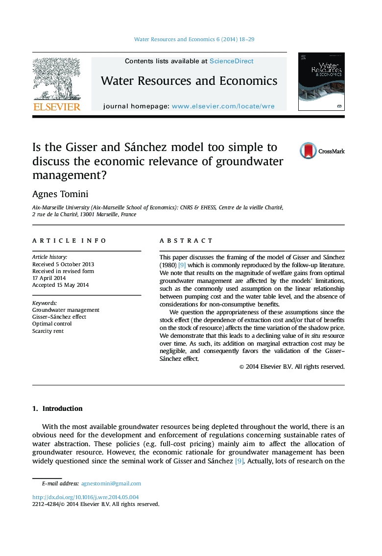 Is the Gisser and Sánchez model too simple to discuss the economic relevance of groundwater management?