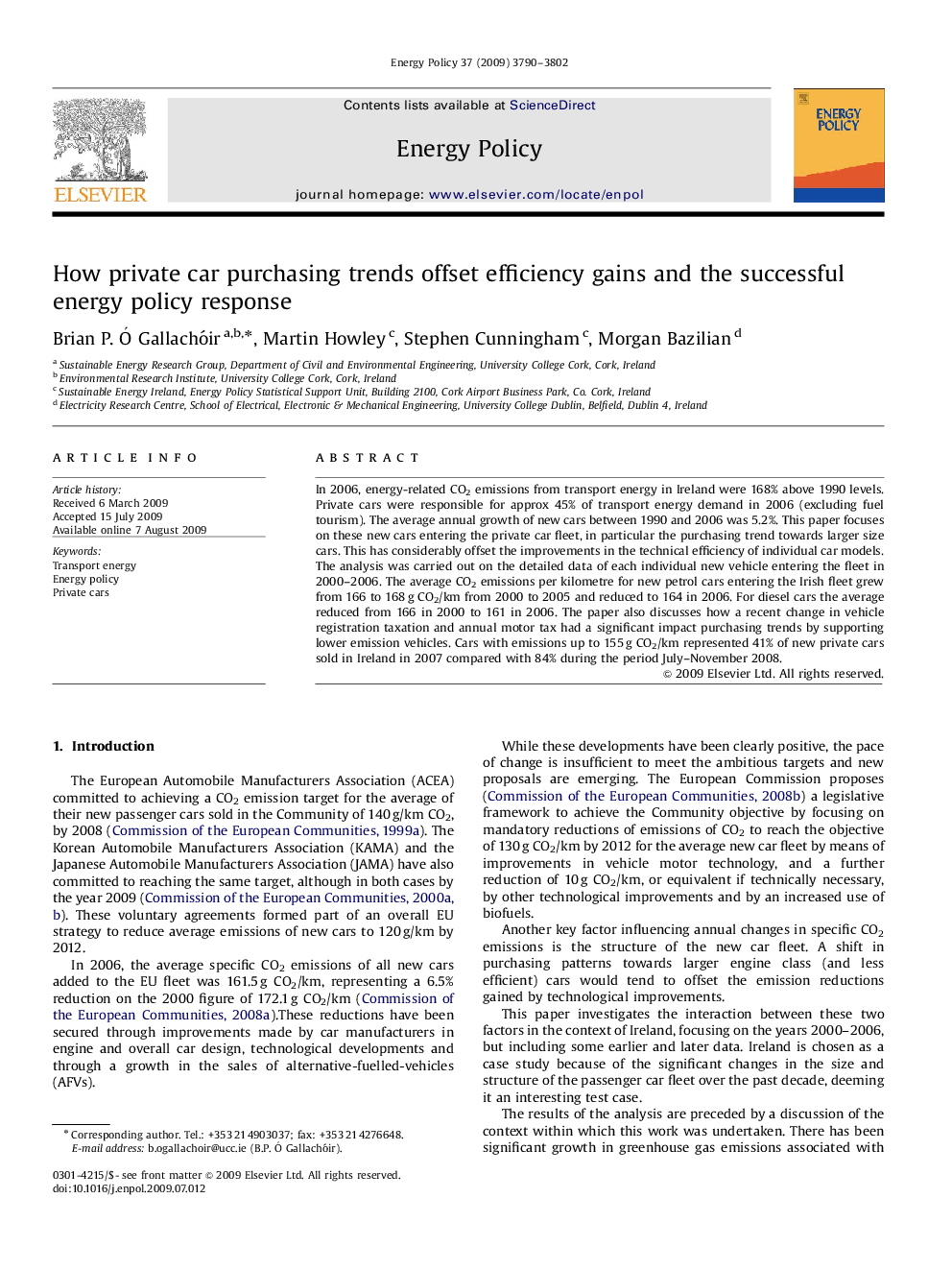 How private car purchasing trends offset efficiency gains and the successful energy policy response